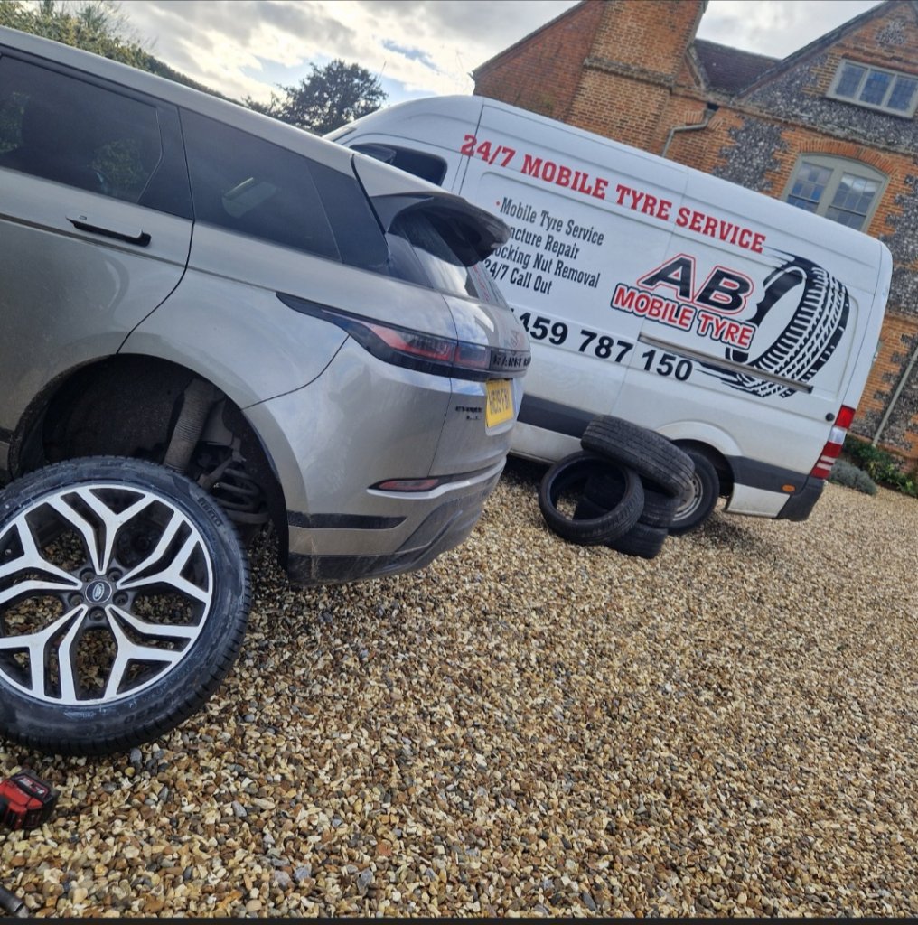 AB Mobile Tyre service van on site
